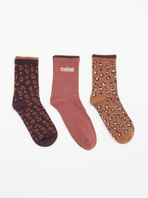 Calcetines de canalé con diseño - Kiabi Calcetines de canalé con diseño - Kiabi