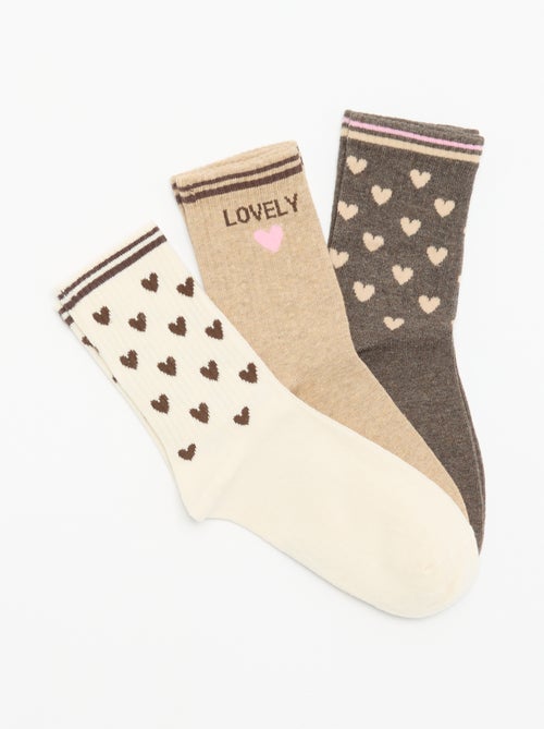 Calcetines de canalé con diseño - Kiabi