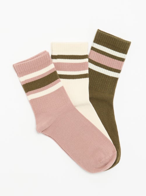Calcetines de canalé con diseño - Kiabi Calcetines de canalé con diseño - Kiabi