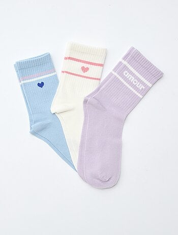 Calcetines de canalé con diseño