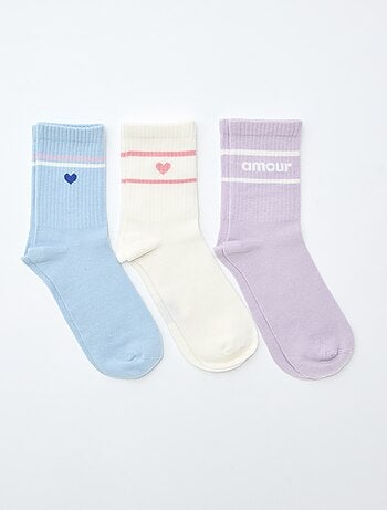 Calcetines de canalé con diseño