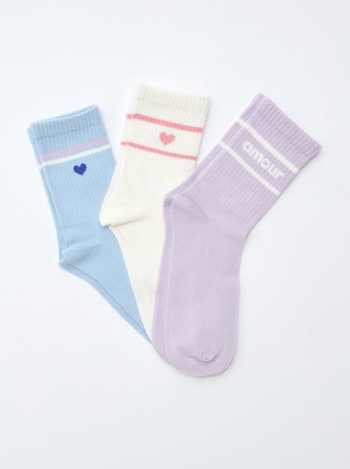 Calcetines de canalé con diseño - Kiabi Calcetines de canalé con diseño - Kiabi