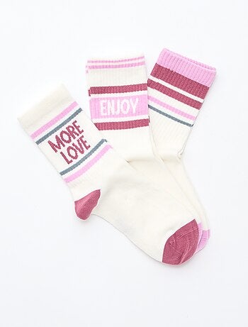 Calcetines de canalé con diseño