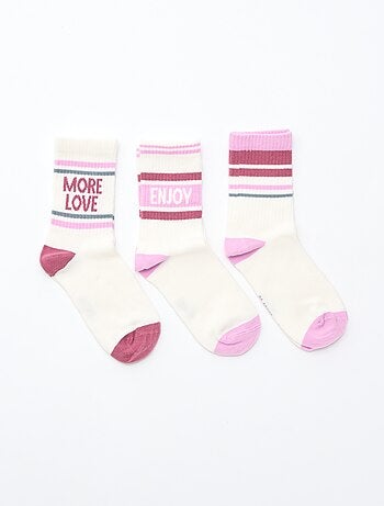 Calcetines de canalé con diseño