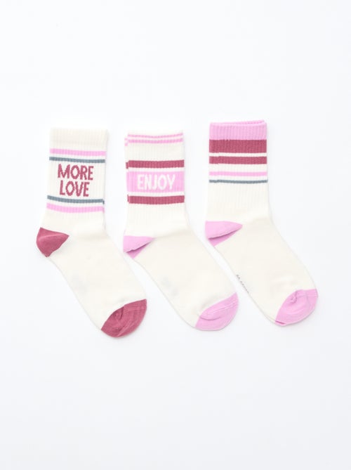 Calcetines de canalé con diseños originales - Kiabi