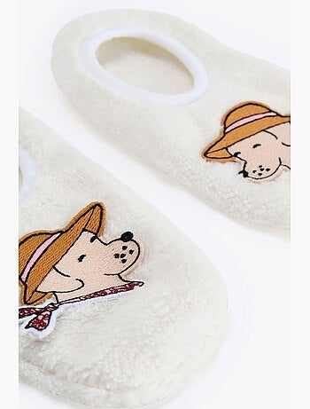 Calcetines de casa con estampado de perro kırık countryside penti