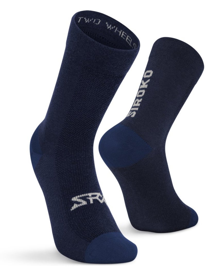 Calcetines de ciclismo con lana merino ciclismo hombre y mujer srx arctic Azul - Kiabi