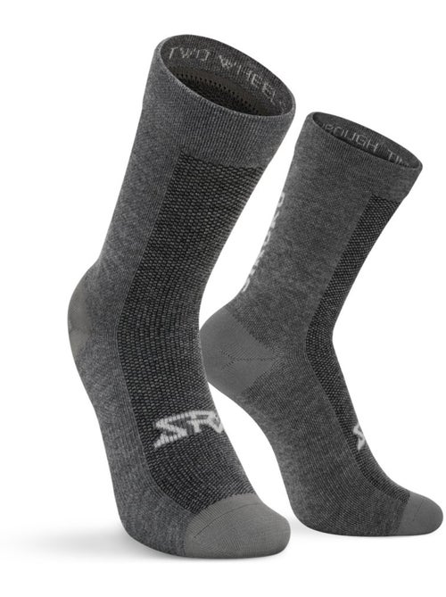 Calcetines de ciclismo con lana merino ciclismo hombre y mujer srx maloja - Kiabi