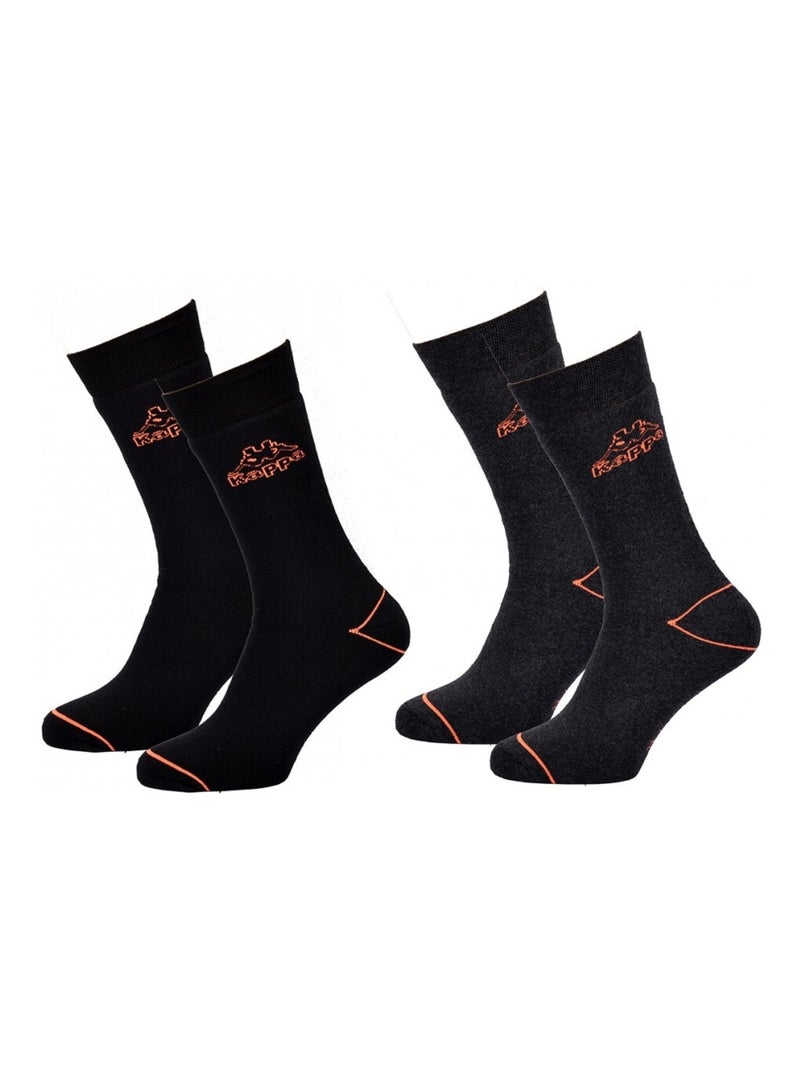 Calcetines de Ciudad hombre KAPPA - Pack de 8 Negro Gris antracita - Kiabi