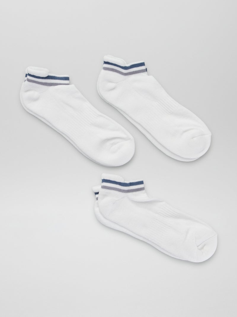 Calcetines de deporte invisibles - Pack de 3 AZUL - Kiabi