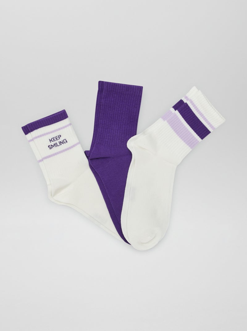 Calcetines de deporte PURPURA - Kiabi