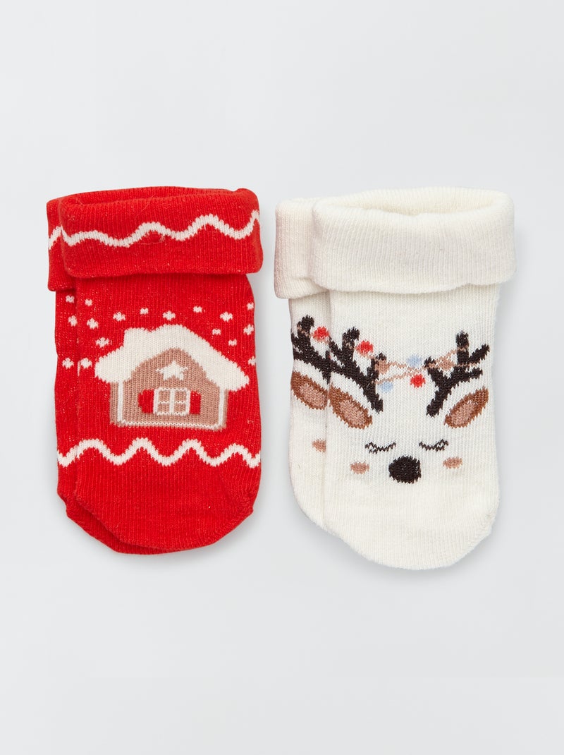 Calcetines de fantasía - Pack de 2 BEIGE - Kiabi