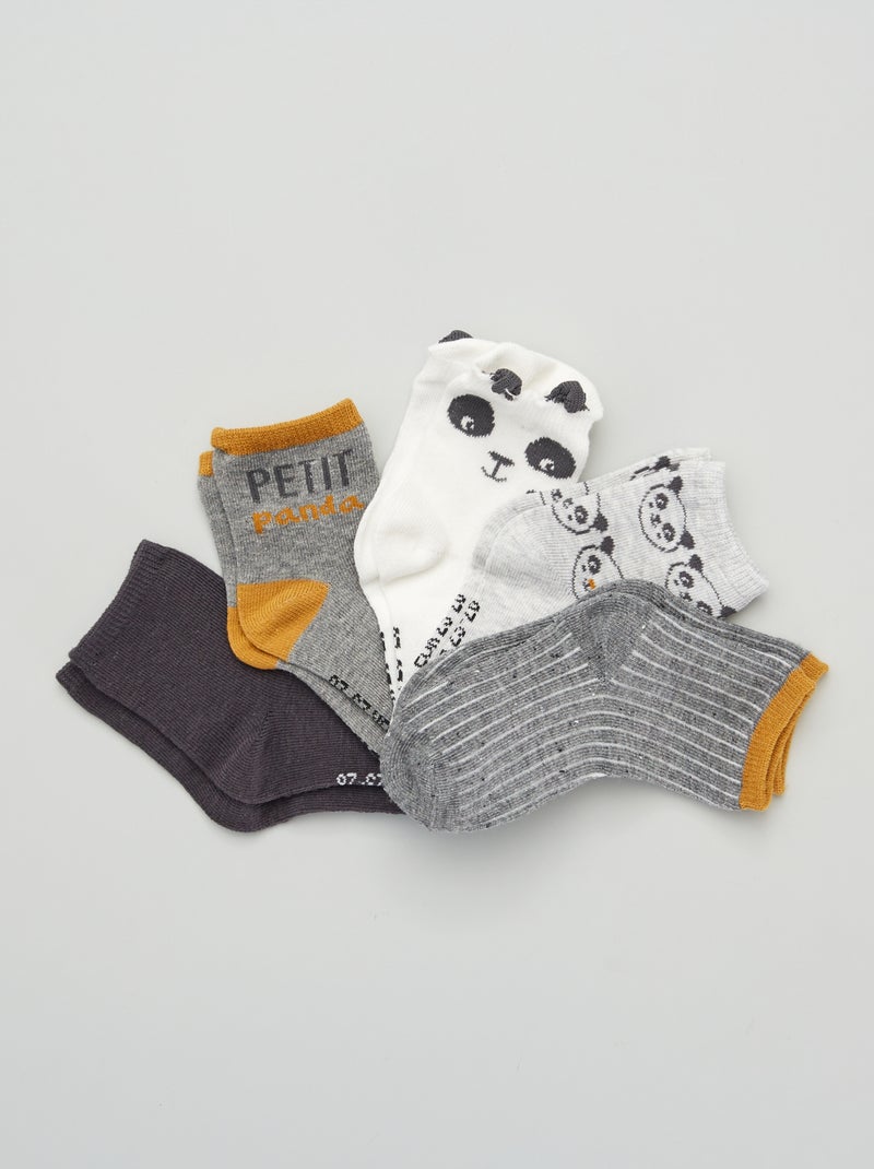 Calcetines de fantasía  - Pack de 5 GRIS - Kiabi