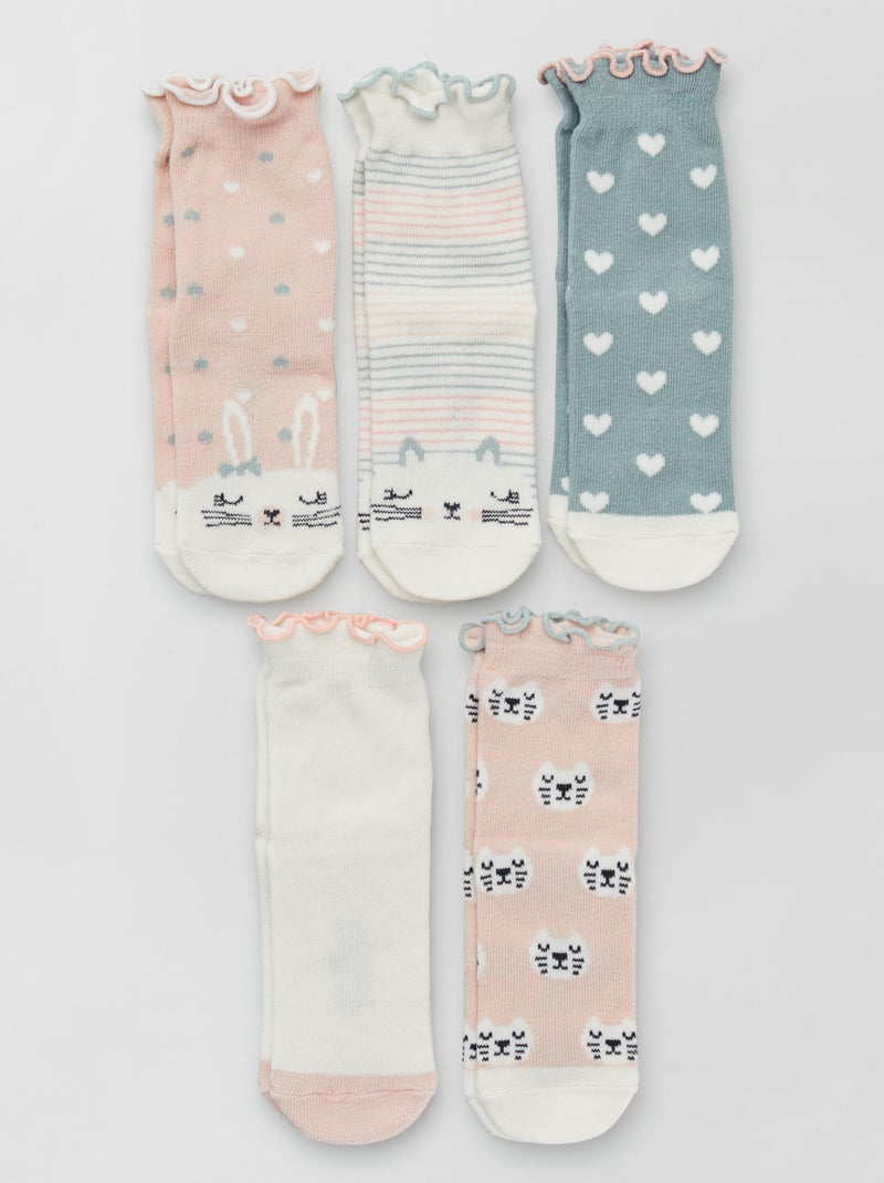 Calcetines de fantasía  - Pack de 5 ROSA - Kiabi