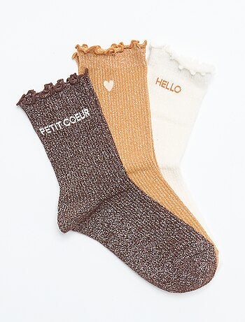 Calcetines de fantasía con lentejuelas