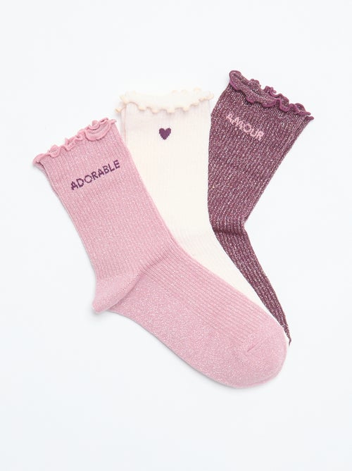 Calcetines de fantasía con lentejuelas - Kiabi