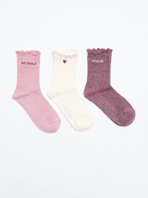 Calcetines de fantasía con lentejuelas - Kiabi