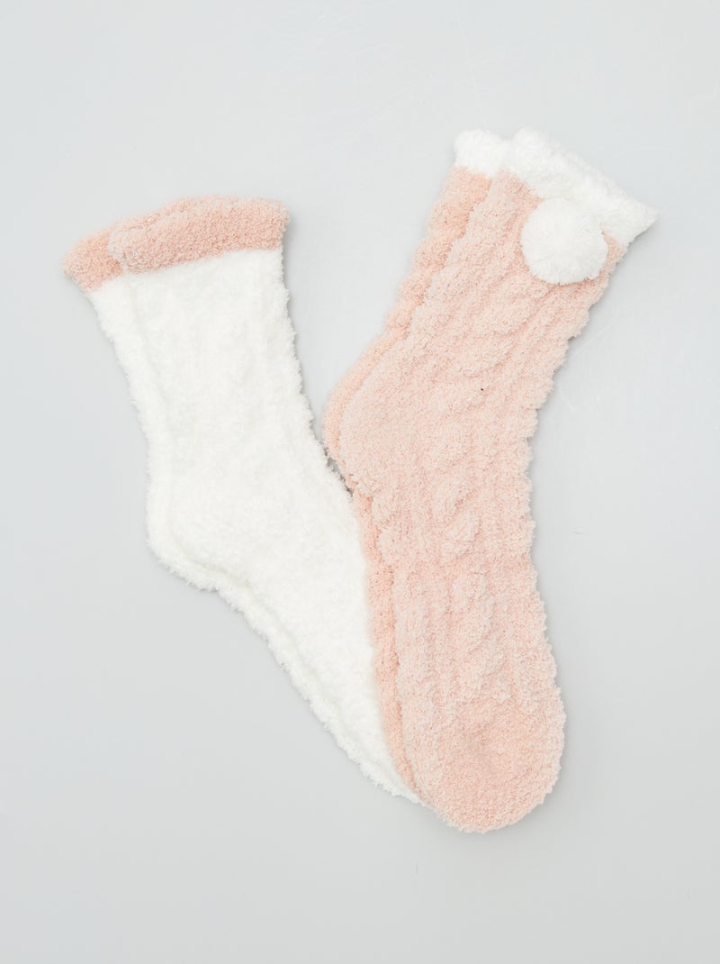 Calcetines de felpa - pack de 2 ROSA - Kiabi