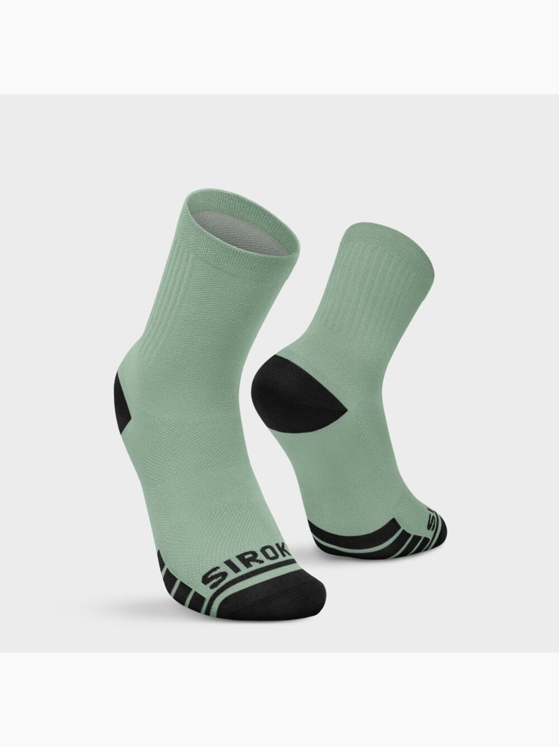 Calcetines de gravel ciclismo hombre y mujer gs1 Verde - Kiabi