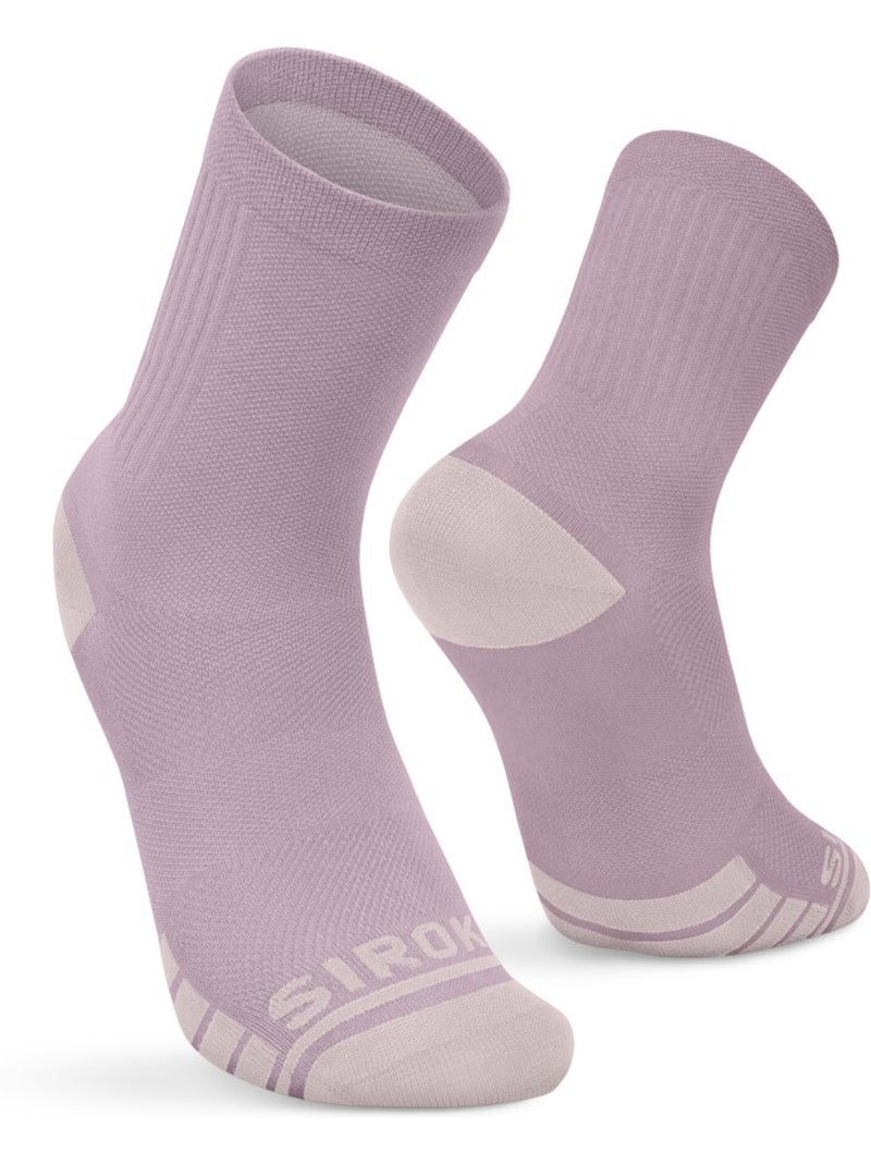 Calcetines de gravel ciclismo hombre y mujer gs1 Violeta - Kiabi