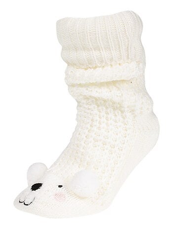 Calcetines de interior cómodos, suaves y agradables - tela antideslizante - mujer Isotoner