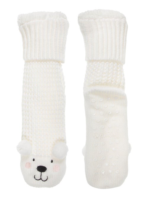 Calcetines de interior cómodos, suaves y agradables - tela antideslizante - mujer Isotoner - Kiabi