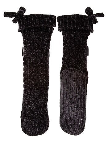 Calcetines de interior en punto de chenilla retorcida - peluda mujer Isotoner