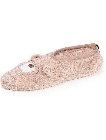 Calcetines de interior malla de felpa, granos antideslizantes mujer Isotoner