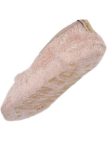 Calcetines de interior malla de felpa, granos antideslizantes mujer Isotoner