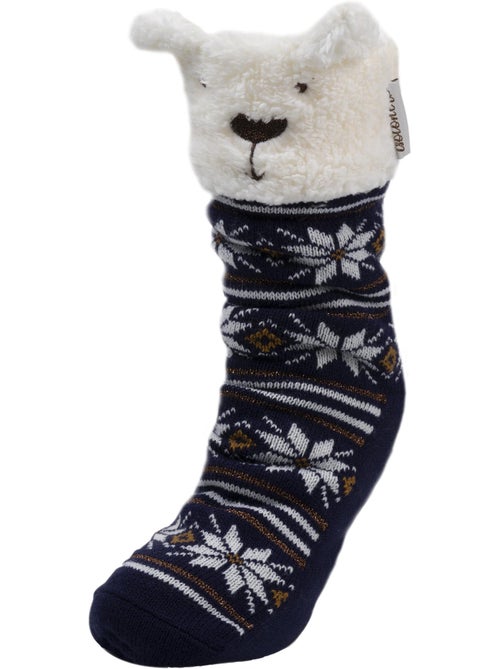 Calcetines de interior malla, forro de sherpa, antideslizante mujer Isotoner - Kiabi