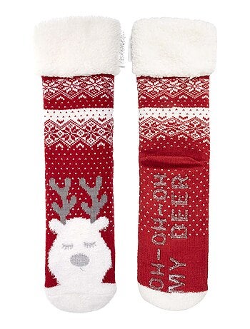 Calcetines de interior malla, forro de sherpa, antideslizante mujer Isotoner