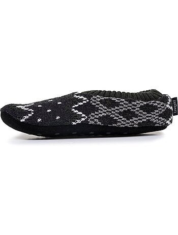 Calcetines de interior Malla rellena - Suela de ante con tacos antideslizantes hombre Isotoner