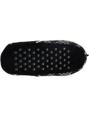 Calcetines de interior Malla rellena - Suela de ante con tacos antideslizantes hombre Isotoner