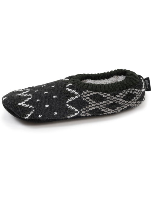 Calcetines de interior Malla rellena - Suela de ante con tacos antideslizantes hombre Isotoner - Kiabi