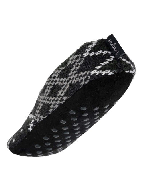 Calcetines de interior Malla rellena - Suela de ante con tacos antideslizantes hombre Isotoner - Kiabi