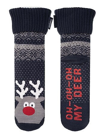 Calcetines de interior malla/serpa - Puntos antideslizantes hombre Isotoner