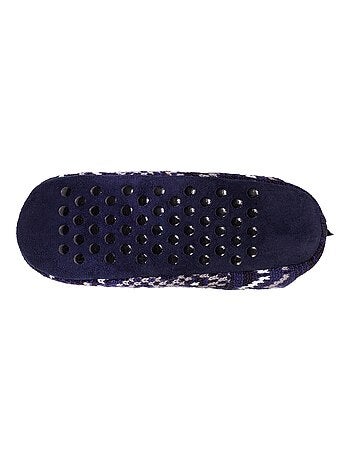 Calcetines de interior suelas de ante ultra cómodas con tacos antideslizantes hombre Isotoner