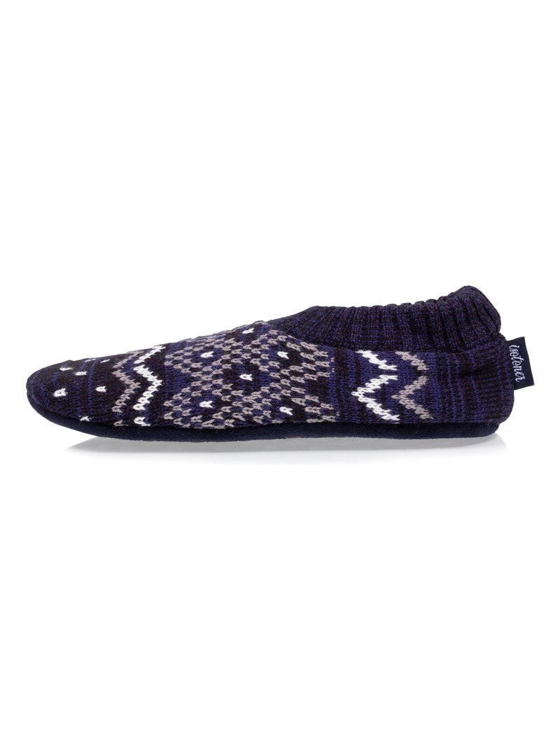 Calcetines de interior suelas de ante ultra cómodas con tacos antideslizantes hombre Isotoner Azul marino - Kiabi