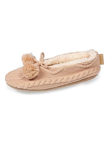 Calcetines de interior suelas de ante ultra cómodas con tacos antideslizantes mujer Isotoner