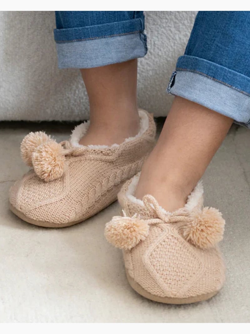 Calcetines de interior suelas de ante ultra cómodas con tacos antideslizantes mujer Isotoner Beige - Kiabi