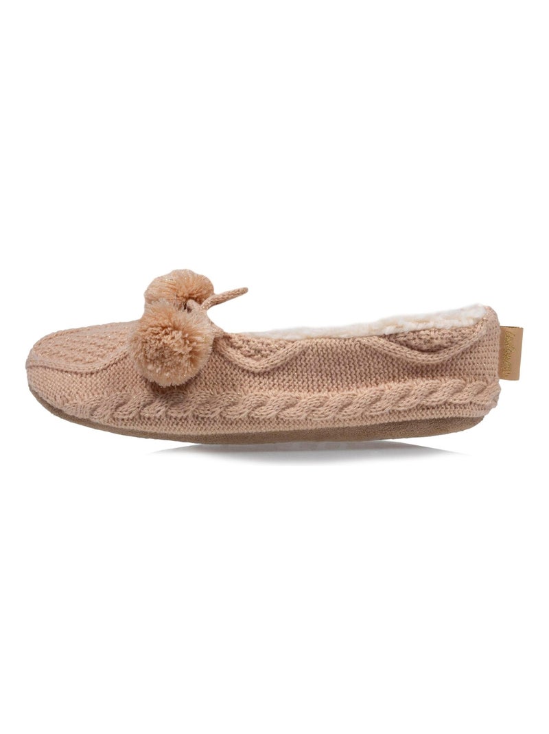 Calcetines de interior suelas de ante ultra cómodas con tacos antideslizantes mujer Isotoner Beige - Kiabi