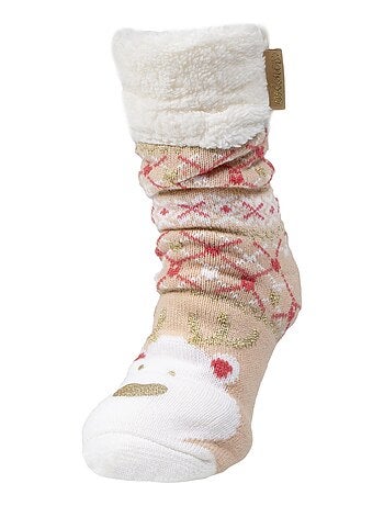 Calcetines de interior suelas ultracómodas y ligeras con tacos antideslizantes mujer Isotoner