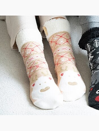 Calcetines de interior suelas ultracómodas y ligeras con tacos antideslizantes mujer Isotoner