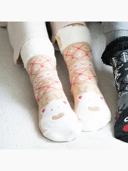 Calcetines de interior suelas ultracómodas y ligeras con tacos antideslizantes mujer Isotoner - Kiabi