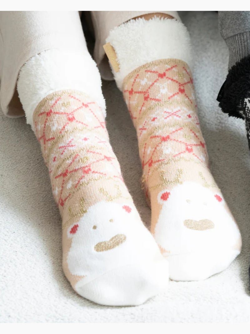 Calcetines de interior suelas ultracómodas y ligeras con tacos antideslizantes mujer Isotoner Beige - Kiabi