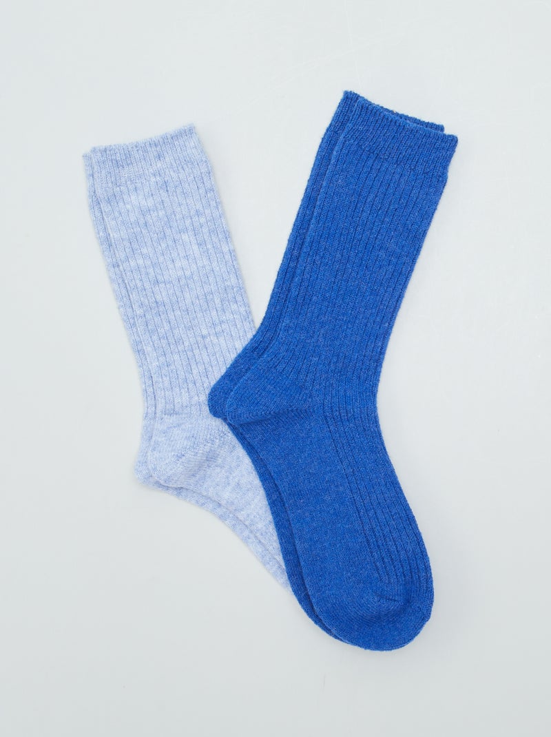 Calcetines de lana AZUL - Kiabi
