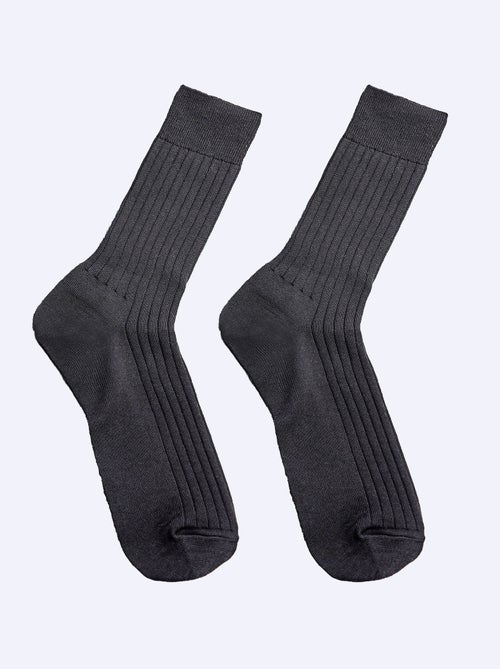 Calcetines de lana hasta media pantorrilla con interior de algodón - paquete de 2 pares - AFIBEL - Kiabi