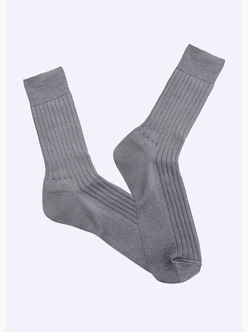 Calcetines de lana hasta media pantorrilla con interior de algodón - paquete de 2 pares - AFIBEL - Kiabi