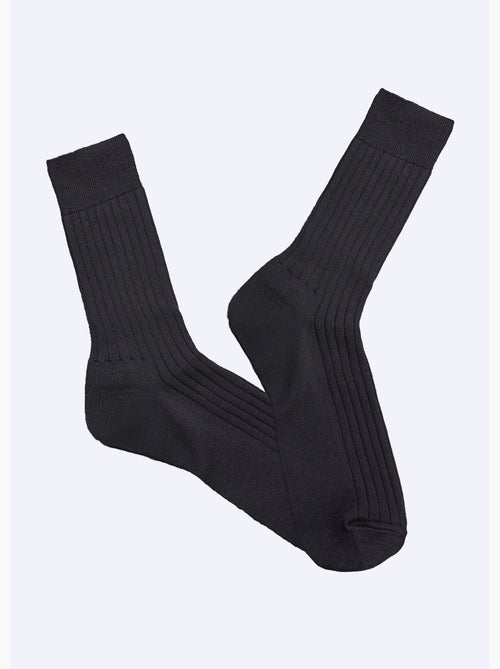 Calcetines de lana hasta media pantorrilla con interior de algodón - paquete de 2 pares - AFIBEL - Kiabi