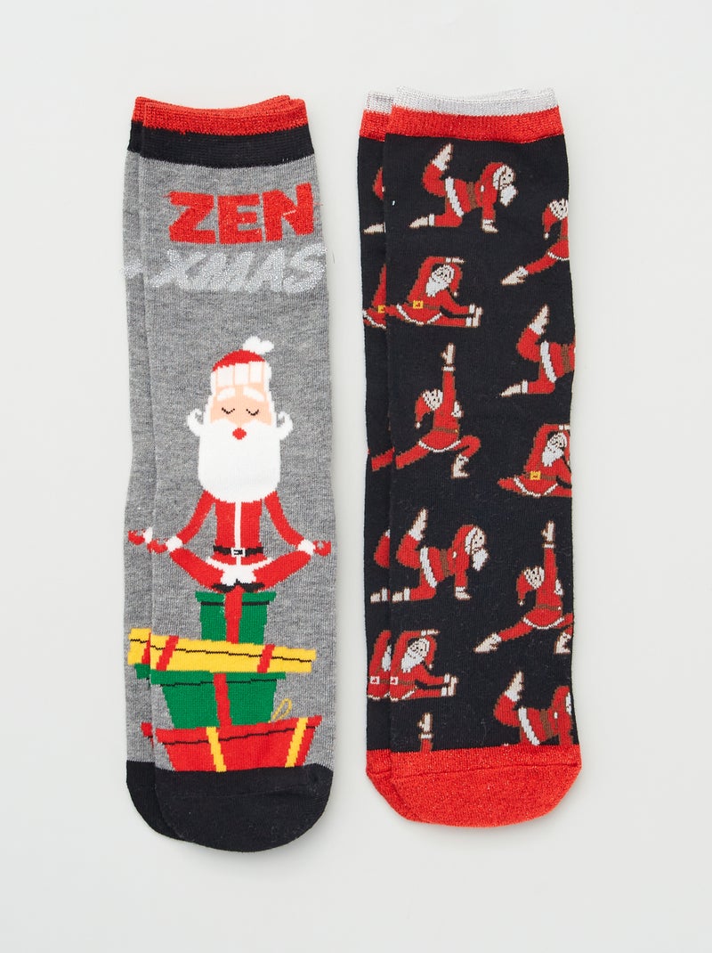 Calcetines de Navidad - Pack de 2 GRIS - Kiabi